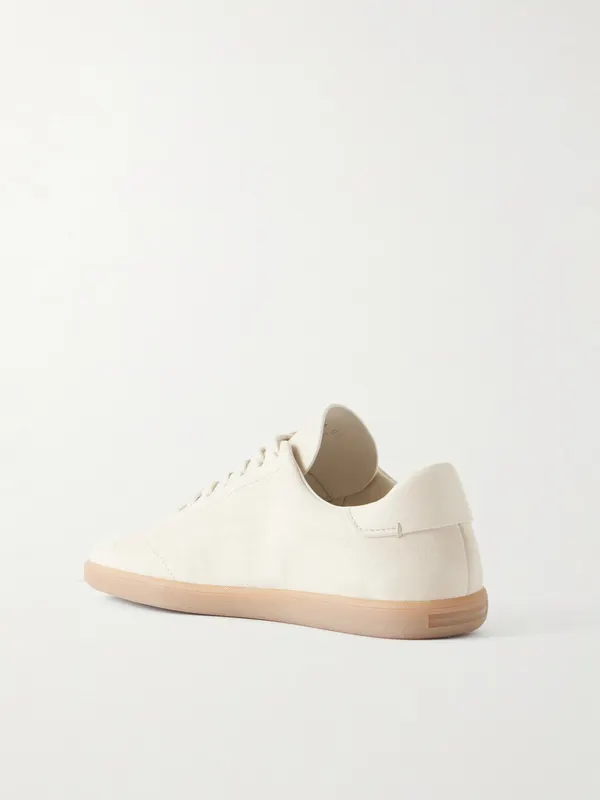 Zegna Triple Stitch™ Suede Slip-On Sneakers Gray (LHSOY) (4)