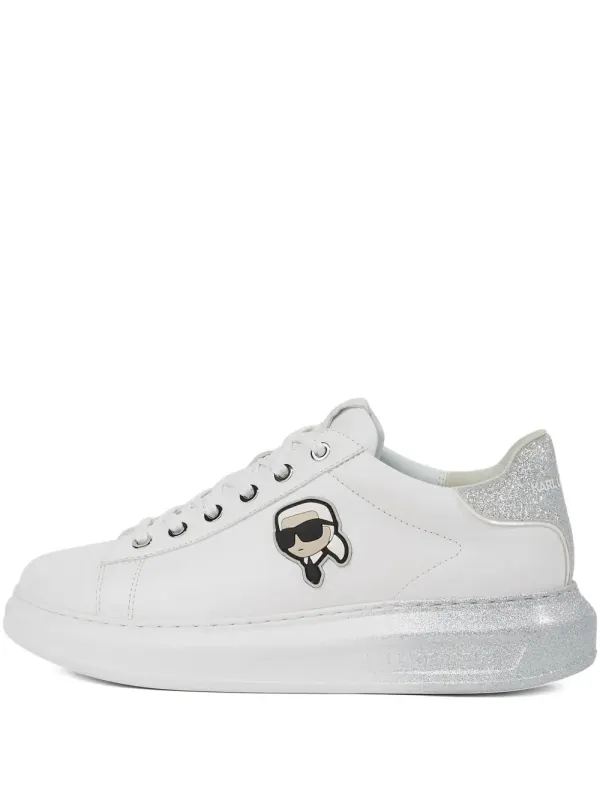 Karl Lagerfeld Kapri mit Glitter-Applikation – White (KL62530F100)