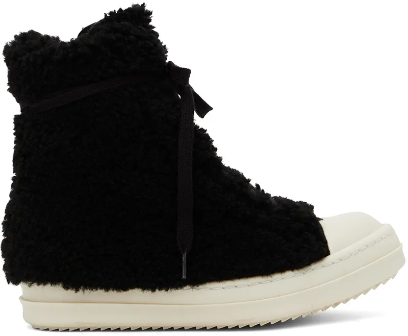 Rick Owens Black Shearling Strobe (RP02B6890 LSHP)