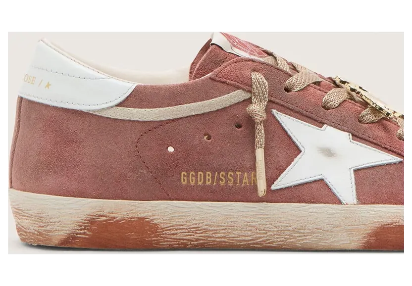 Golden Goose Men’S Super-Star In Rust Suede With Metallic Platinum Leather Star (GMF01002.F009213.40563) (5)