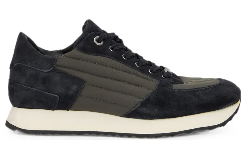 Moorer Balla suède met gewatteerd vlak “Black” (BALLAP6)