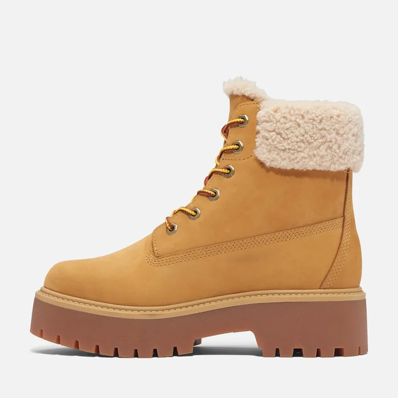 Timberland Stone Street Warm-Lined Waterproof Platform Boot Wheat Nubuck (TB0A2PU6-754)