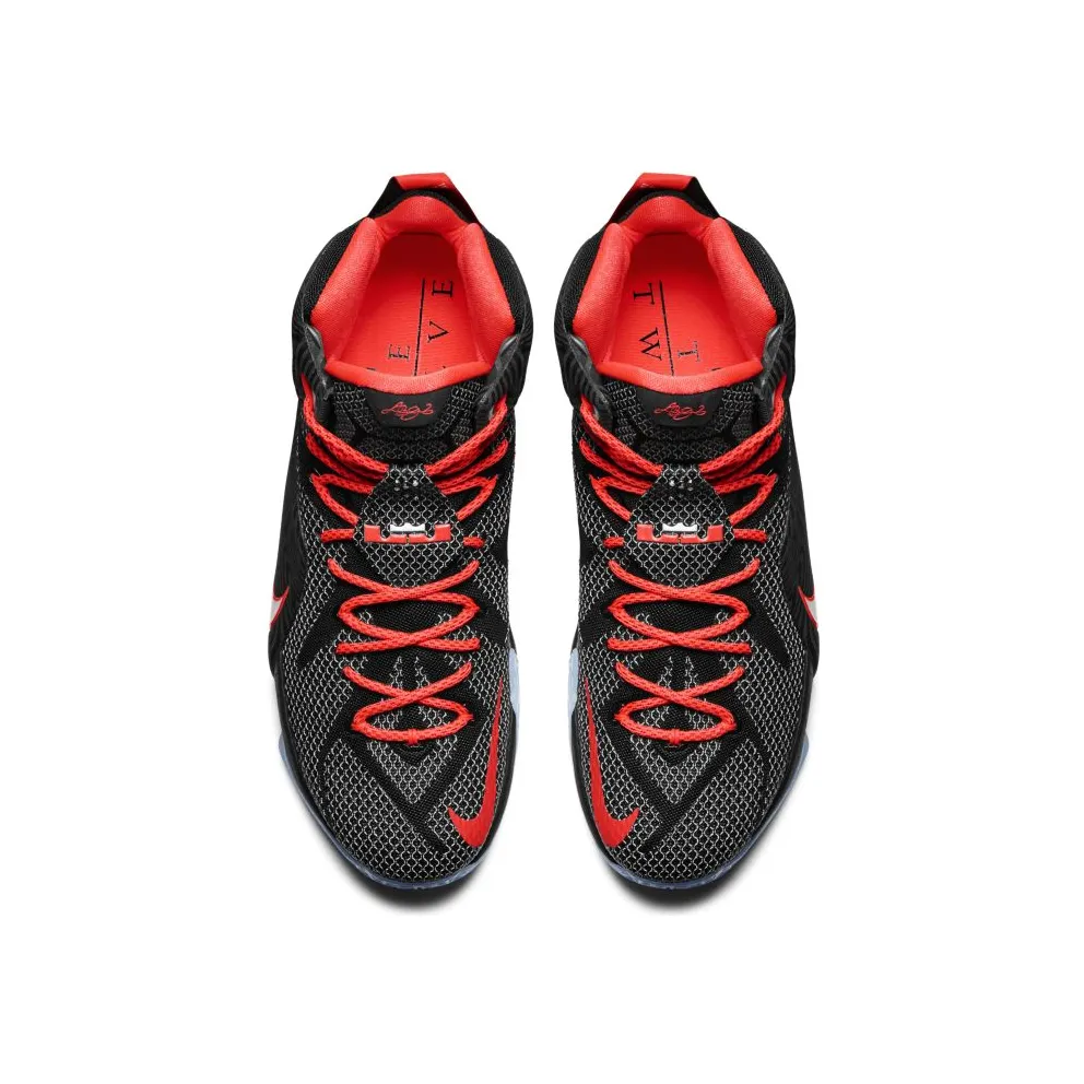 Nike LeBron 12 Court Vision Black/White-Bright Crimson (684593-016)