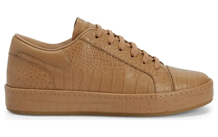 Giuseppe Zanotti GZ-City low-top sneakers met krokodillen-reliëf – Bruin (RM40015003)