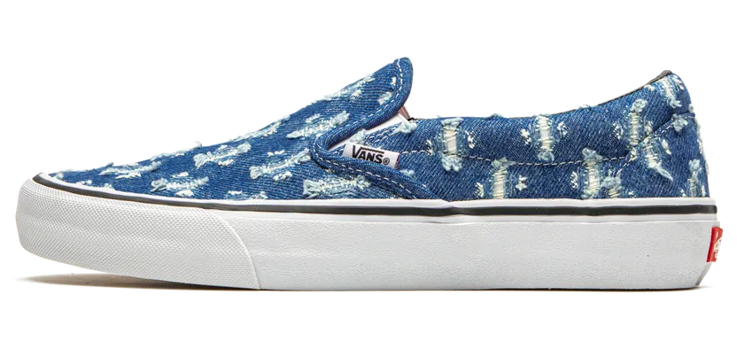 Vans Supreme x Slip-On ‘Blue Hole Punch Denim’ (VN0A38DD2DD)