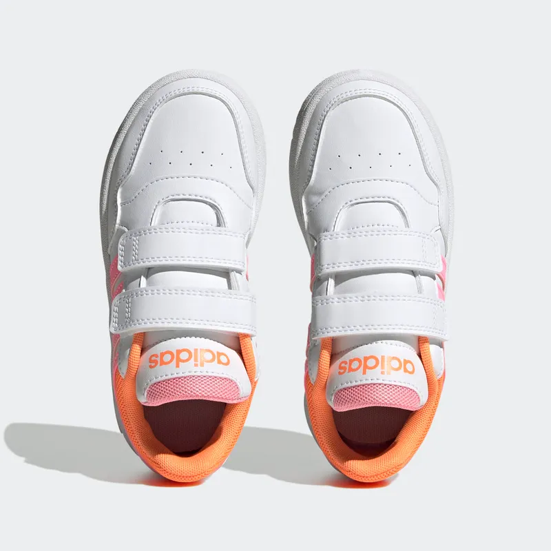Adidas Hoops Lifestyle Basketball Hook-and-Loop Cloud White / Beam Pink / Screaming Orange (H03862)