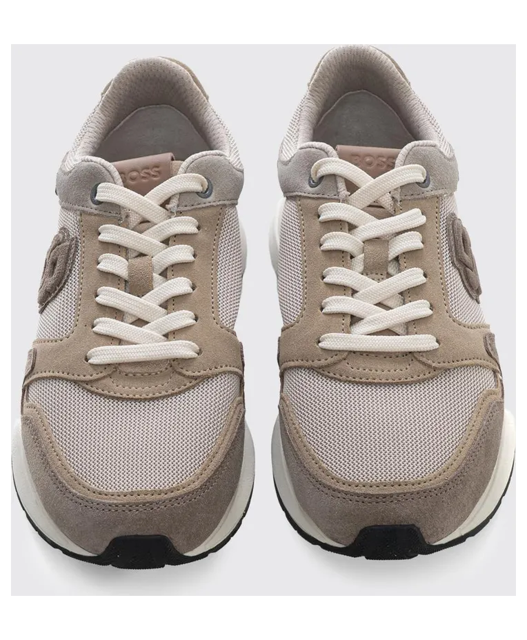 Boss Mesh and Suede Sneakers Beige (50554612280) (3)