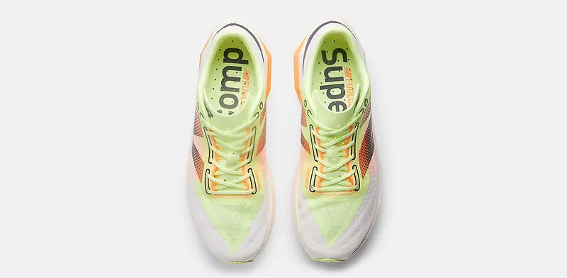 New Balance FuelCell SuperComp Elite v4 White Bleached Lime Glo Hot Mango (MRCELLA4)