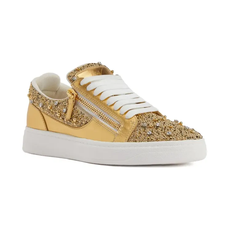 Giuseppe Zanotti Verfraaide low-top met rits “Yellow” (RU50022001)