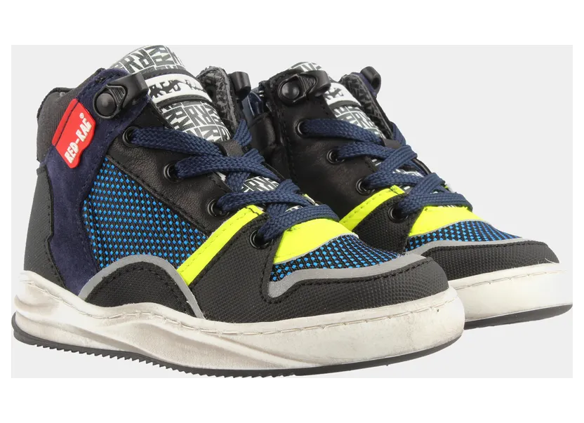 Hoge Blauw Zwarte Sneakers | Red-Rag 13127 (13127-639)