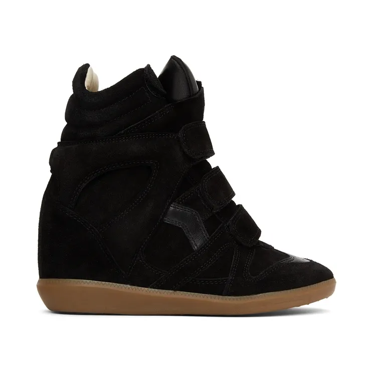 Isabel Marant Black Bekett Wedge High Sneakers (00MBK0006-00M101S)