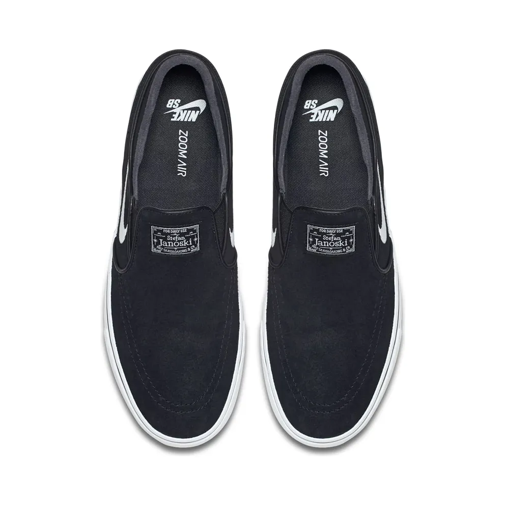 Nike SB Zoom Stefan Janoski Slip-On Black White Black/Cool Grey-White (833564-001)