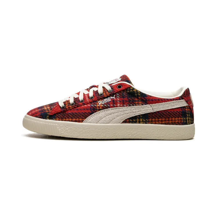 Puma SUEDE VTG HARRIS TWEED “FROSTED IVORY / RED” (393219-01)