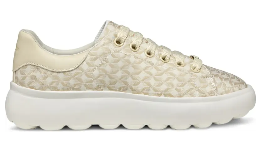 Geox Spherica sneakers met plateauzool – Beige (D55TCD0DSBCC1122)