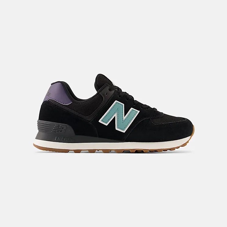 New Balance 574 Black Faded Teal Dark Mercury (WL574RA)