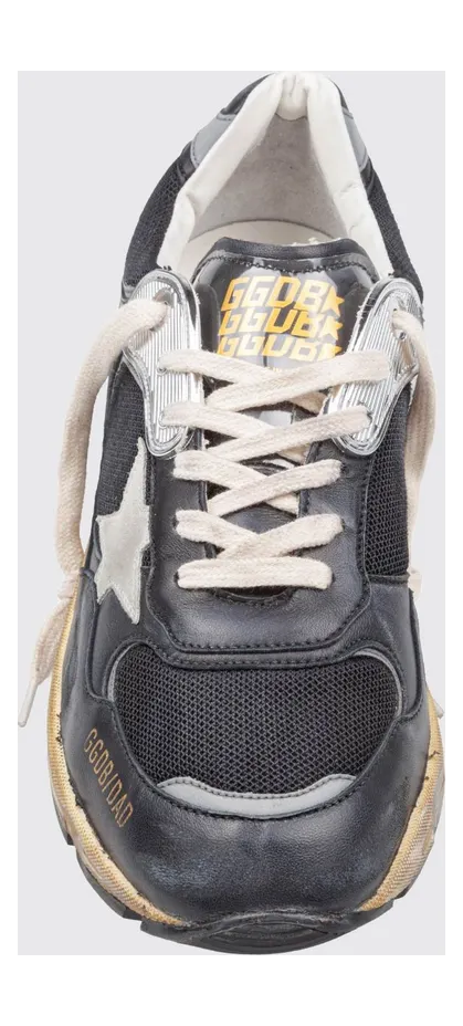 Golden goose Dad-Star Leather and Mesh Trainers with Worn-Out Effect Black (GMF00884F00327090282) (3)