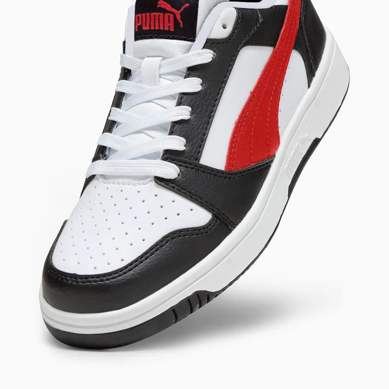 Puma Rebound V6 Lo White/Black/Red (393833-04)