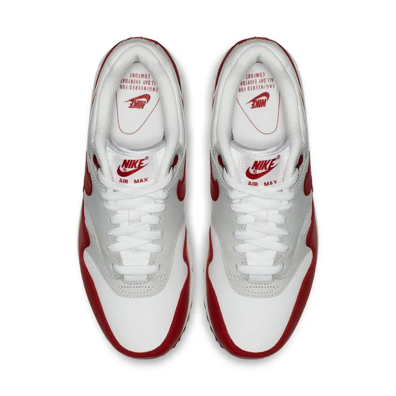 Nike Air Max 90/1 White University Red (W) White/University Red-Neutral Grey-Black (AQ1273-100)