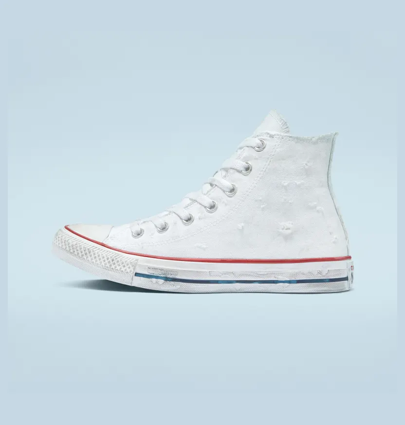 Converse Chuck Taylor All Star Brushed Canvas White Well Worn