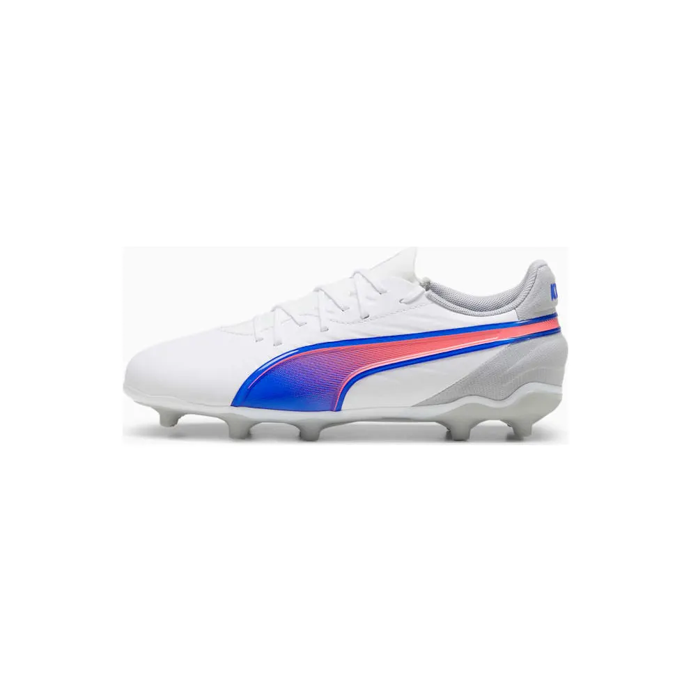 Puma King Match FG/AG Jr White Bluemazing Flat Light Grey Sunset Glow (108048-02)
