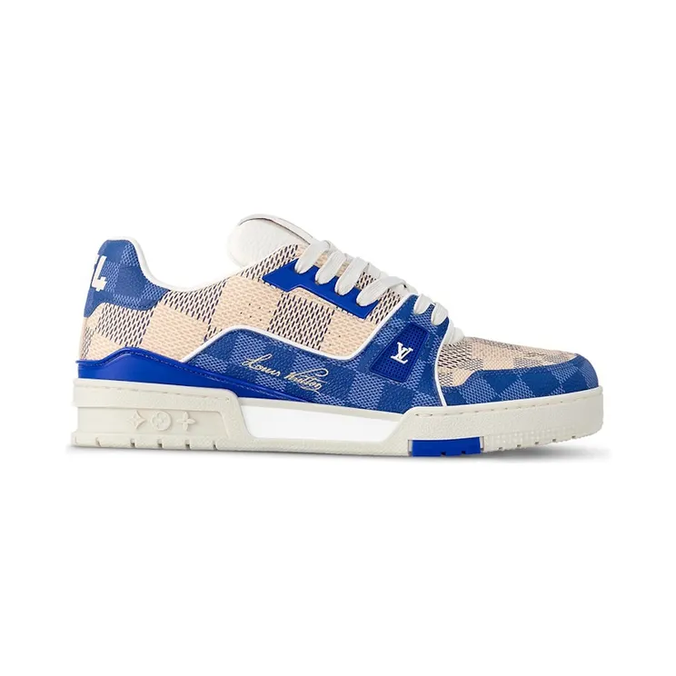 Louis Vuitton LV Trainer Blue Beige Damier (1AC57X)
