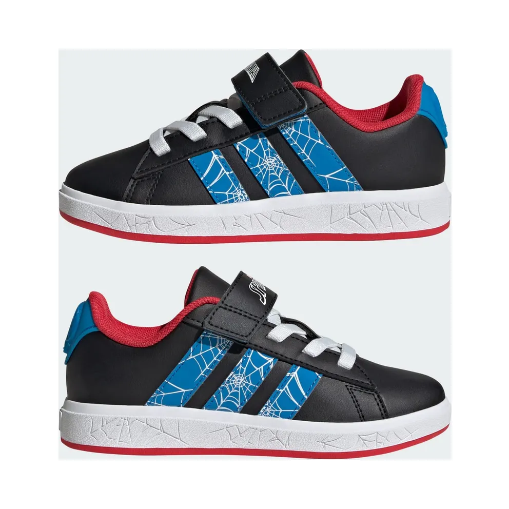 Adidas adidas Marvel Spider-Man Grand Court Kids Core Black / Bright Blue / Pure Ruby (JQ8073)