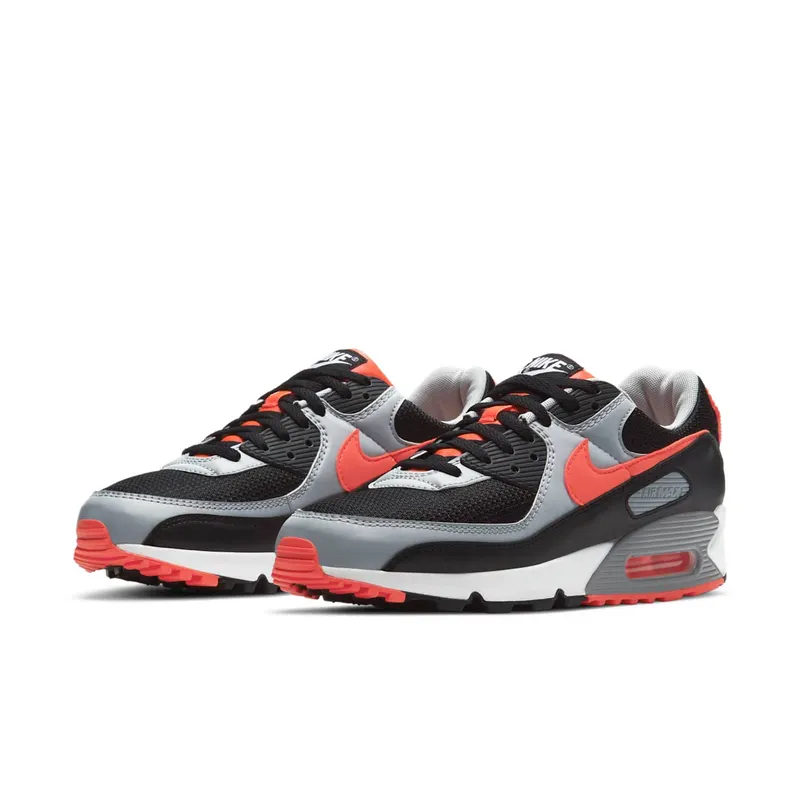 Nike Air Max 90 Black Radiant Red Wolf Grey Black/Radiant Red-White-Wolf Grey (CZ4222-001)