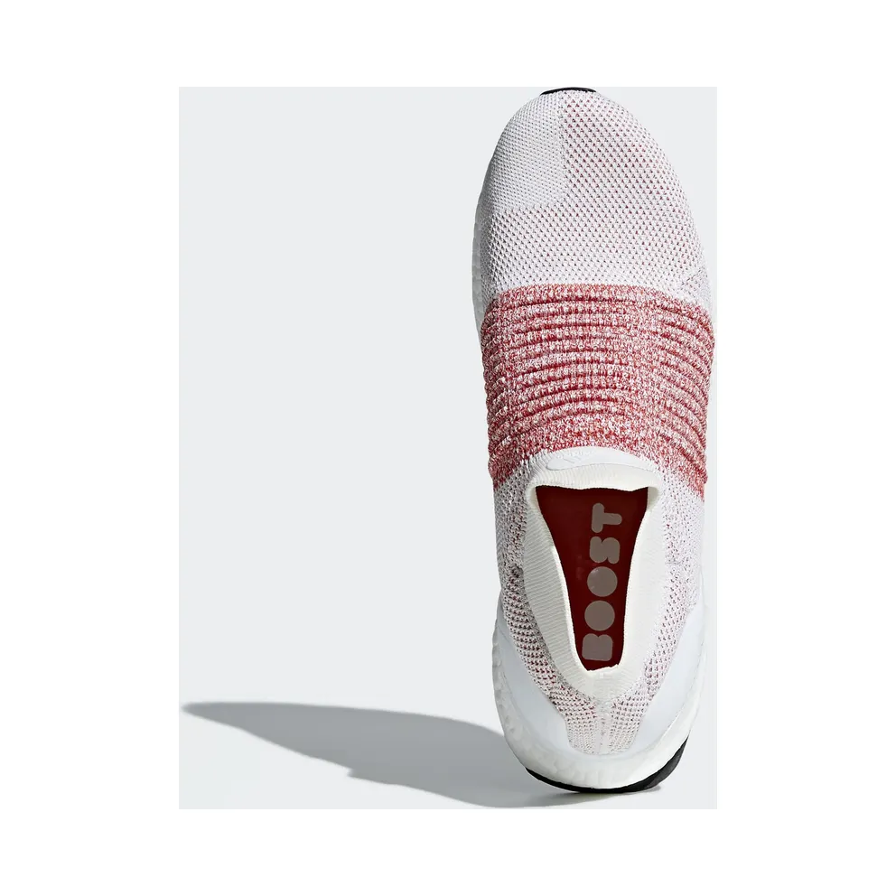adidas Ultra Boost Laceless White Scarlet Footwear White/Footwear White/Trace Scarlet (BB6136)