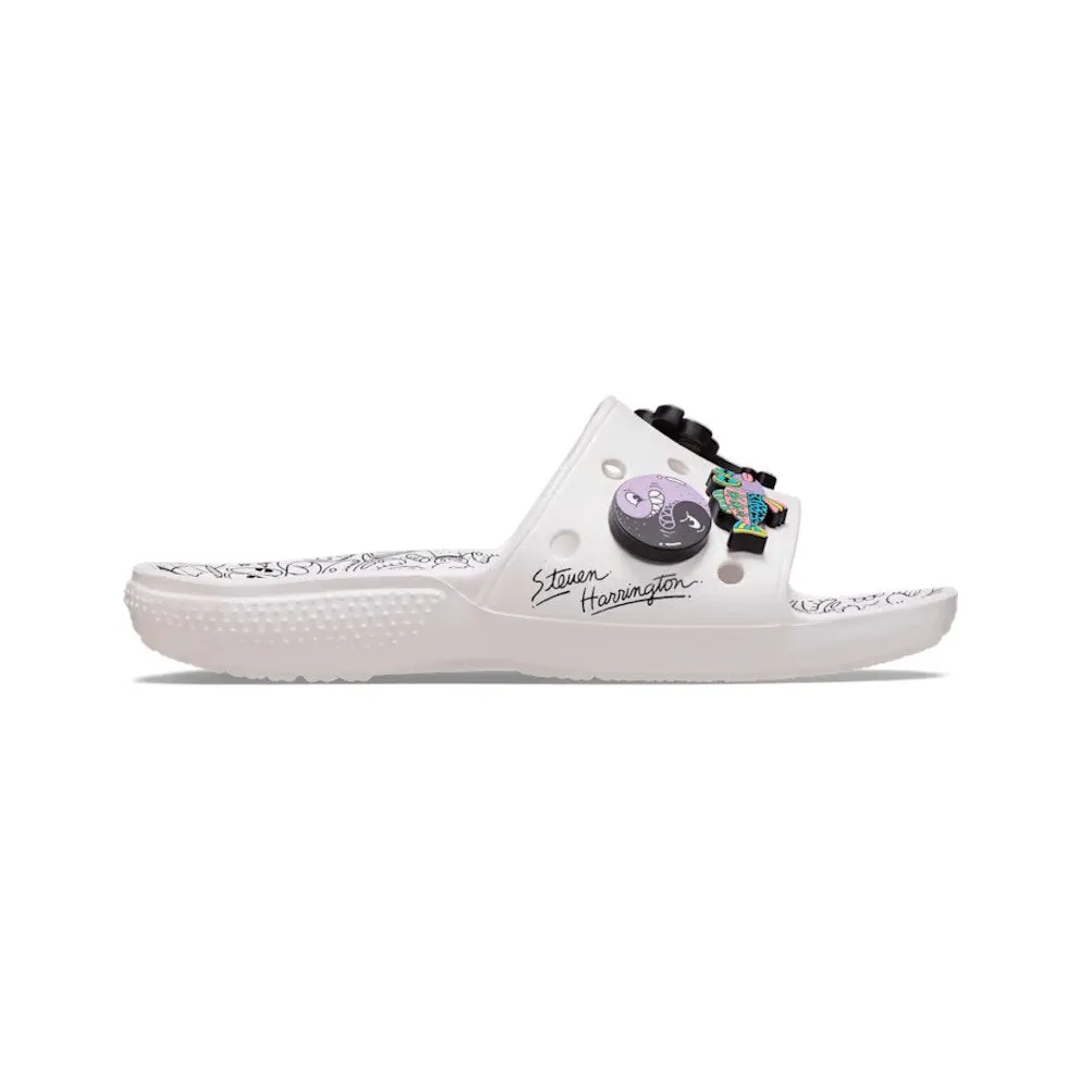 Crocs Classic Slide Steven Harrington Quickstrike White Black (208146-103)