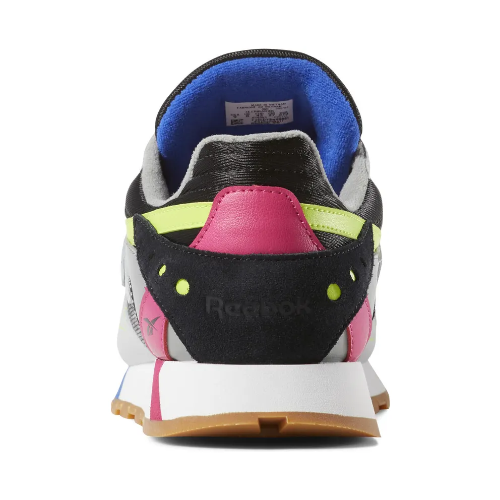 Reebok Classic Leather ATI 90s Grey Skull Grey/Black-Pink-Lime (Other Brands Reebok)
