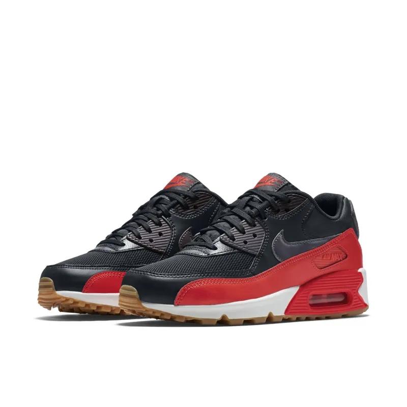 Nike Air Max 90 Crimson Bright (W) Black/Dark Grey/Bright Crimson (616730-025)