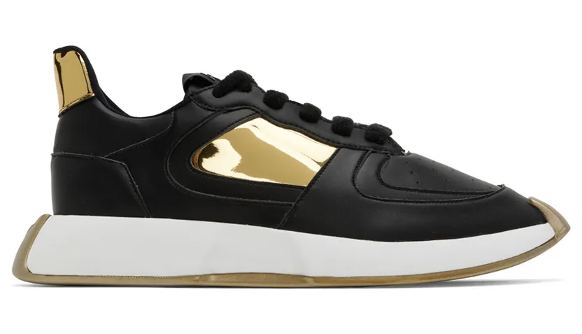 Giuseppe Zanotti Black & Gold Ferox Sneakers (RM20033-91682)