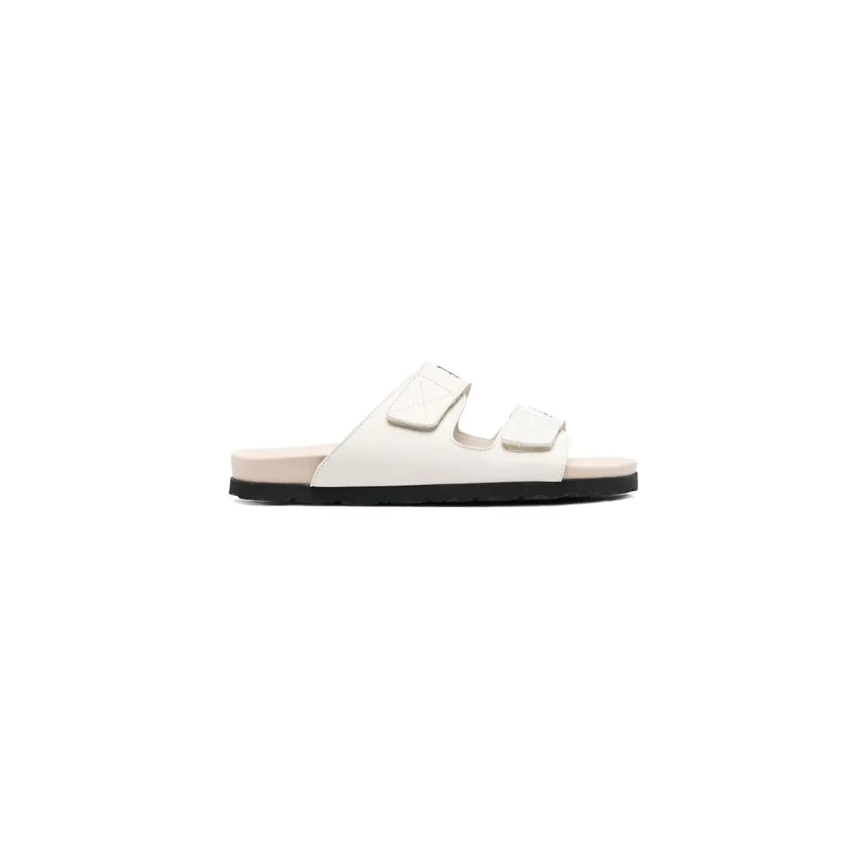 Palm Angels Logo Print Sandals Off White Leather (PMIH004S23LEA0010361)