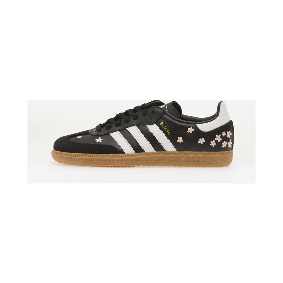 adidas Samba OG Black White Gum Floral Embroidery
