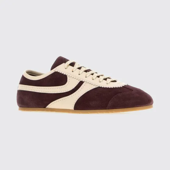 Dries Van Noten Bicolor Low-Top Sneakers in Smooth and Suede Leather Violet (2620217000132402)