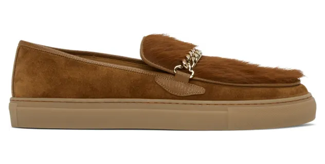Human Recreational Services Brown Suede El Dorado Low-Top Sneakers (UI20GF0300X1C3)