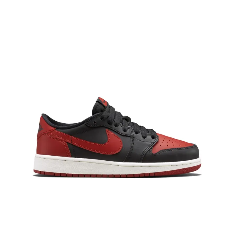 Jordan 1 Retro Low Bred 2015 (GS) Black/Varsity Red-Sail (709999-001)