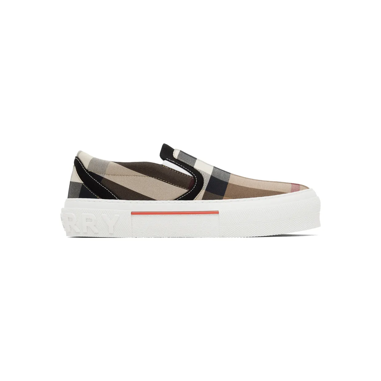 Burberry Beige Exaggerated Check Sneakers (8056762)