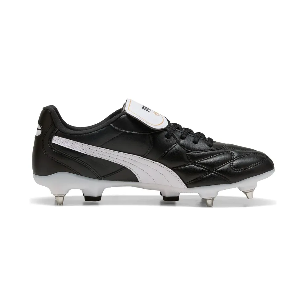 Puma King Top MxSG Stollen-Fußballschuhe 01 Puma black/PUMA white/PUMA Gold 44.5 für “Black EU” (108471)