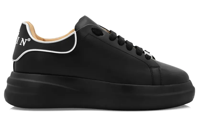Philipp Plein Megastar leren low-top sneakers – Zwart (PADSUSC0599PLE005N)
