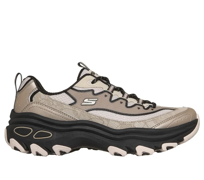 Skechers D’Lite Max Sneaker Taupe/Black