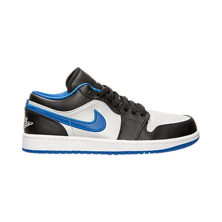 Jordan 1 Low Black Game Royal Metallic Platinum (553558-007)