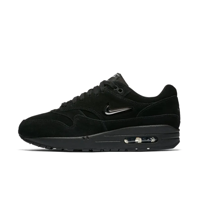 Nike Air Max 1 Jewel Black (W) Black/Metallic Silver-Wolf Grey (AA0512-001)