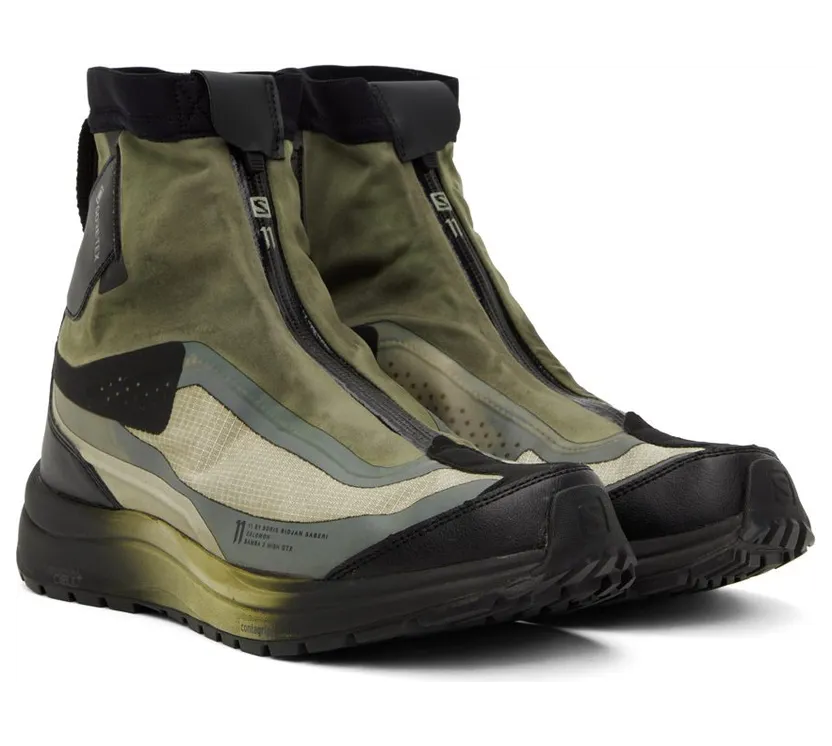 11 by Boris Bidjan Saberi Khaki & Black Salomon Edition Bamba 2 GTX High WEHR GRÜN (254 11xS) (4)