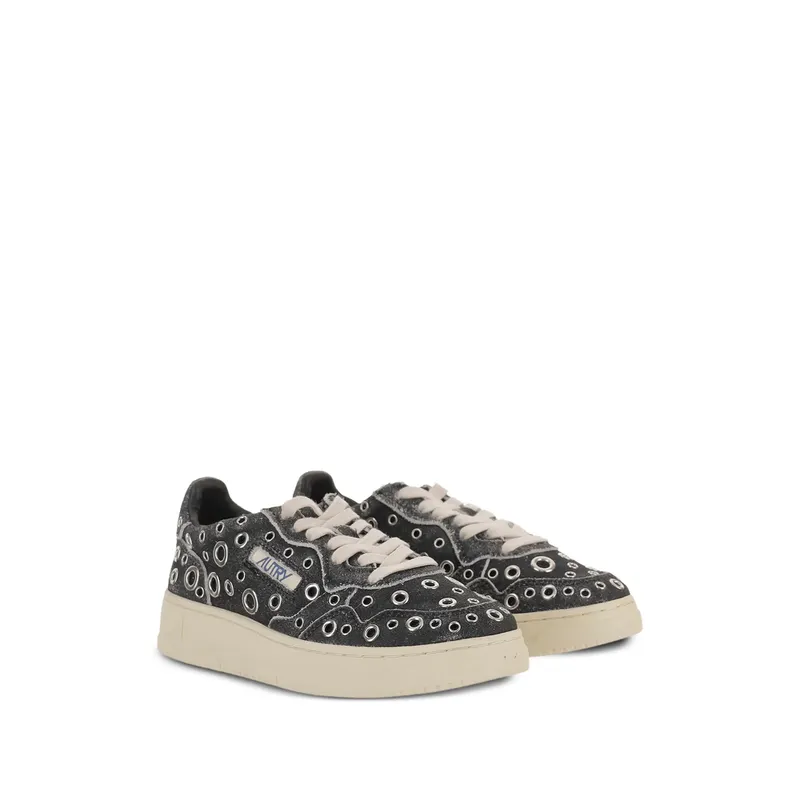 Autry Medalist Low Eyelet-embellished “Black” (AULW TF01)