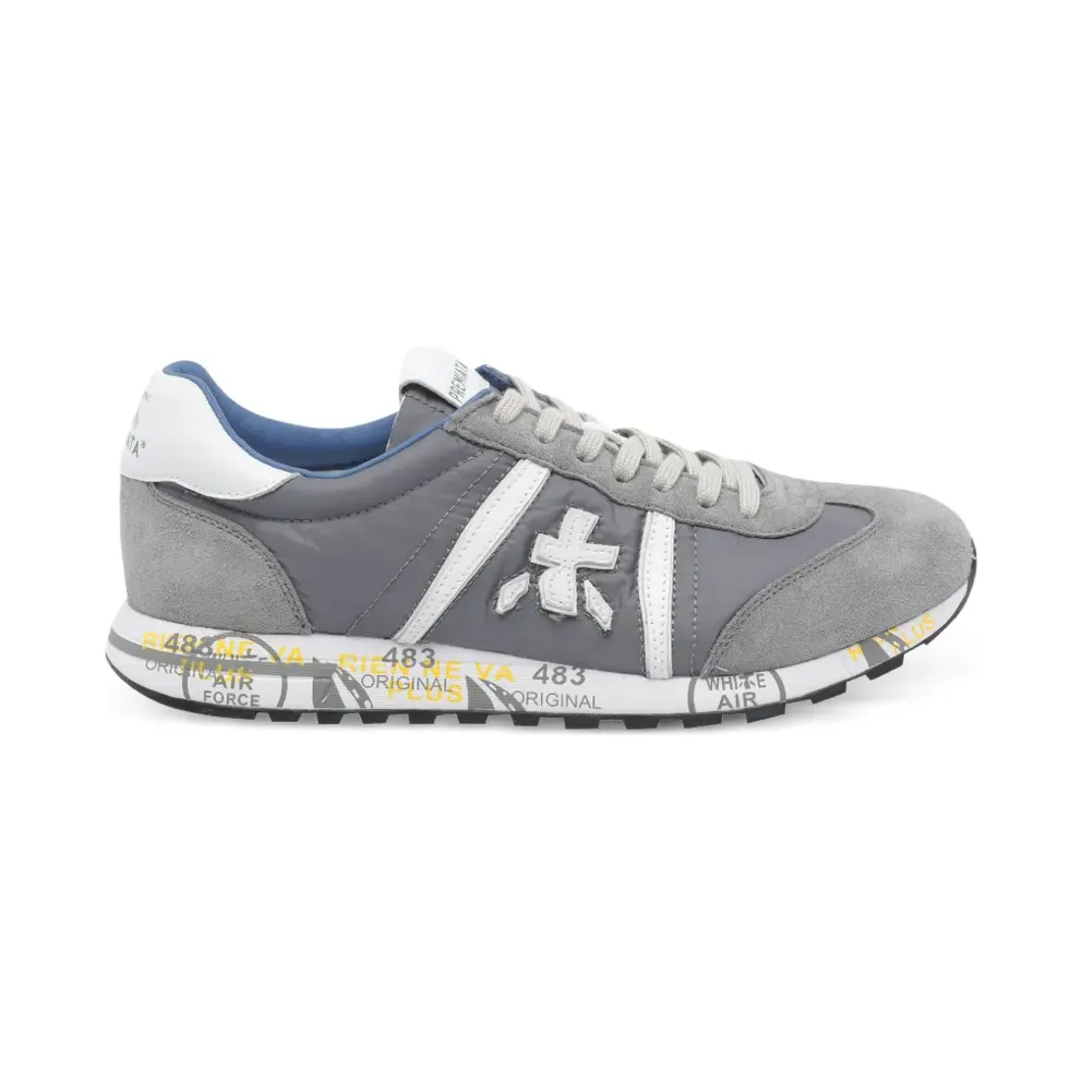 Premiata Lucy suède with logo – Grey (LUCY7526)
