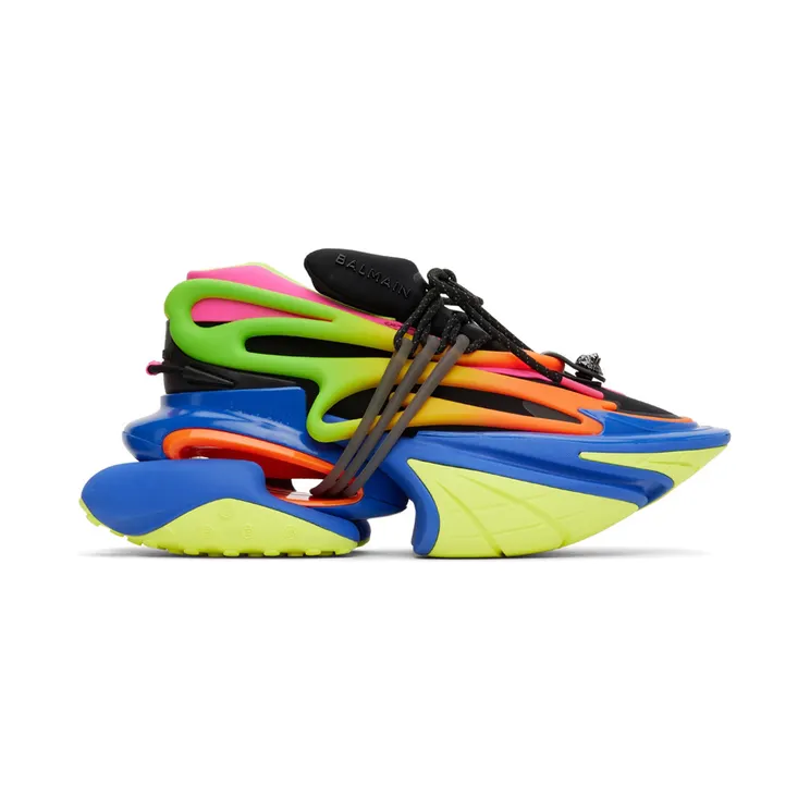 Balmain Multicolor Unicorn Low-Top Sneakers (YM1VJ309KNHC)