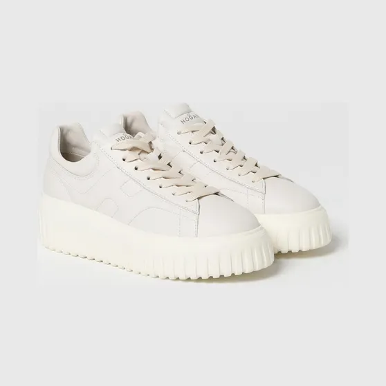 Hogan Nappa Leather Sneakers Yellow Cream (HXW6450FC60LE9B013)