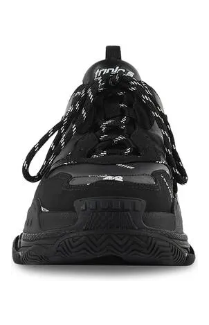 Balenciaga Triple S Allover Logo Black (2)