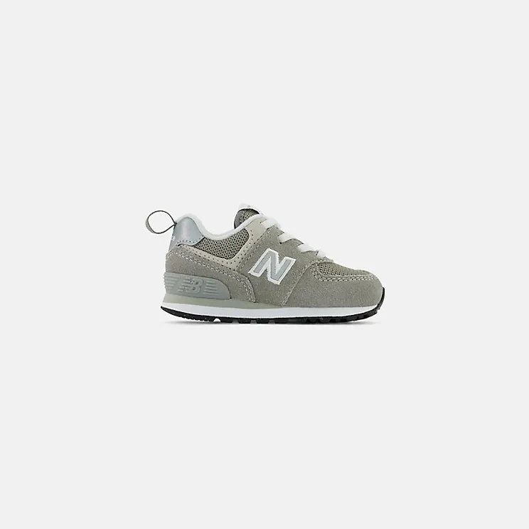 New Balance Baby Gray & Blue 574 Core Bungee Sneakers (ID574EVG)